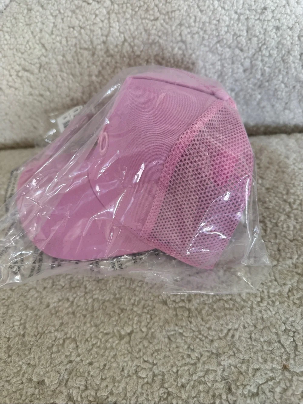 Alo District Trucker Hat Candy Heart Pink NWT